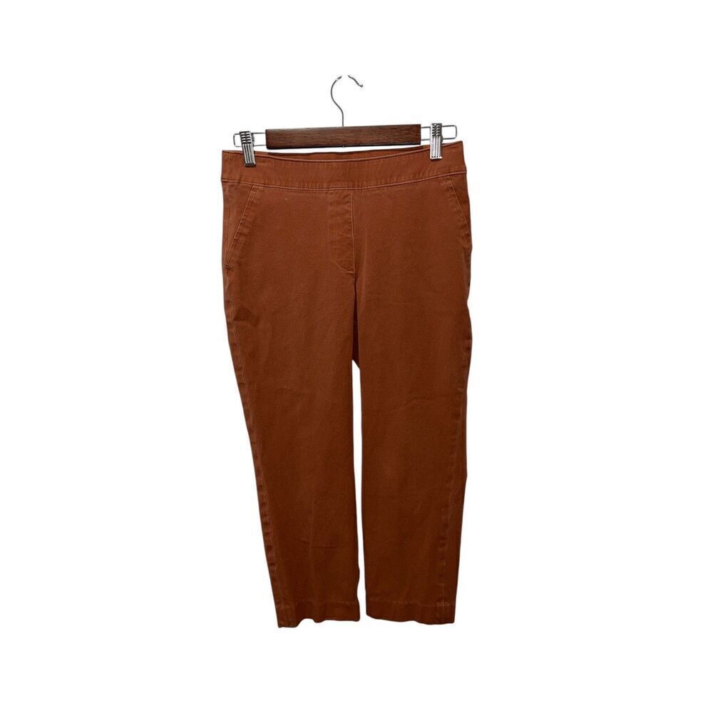 Spanx Women's Cropped Relaxed Fit Pants Size Medium Brown Boho Stretch